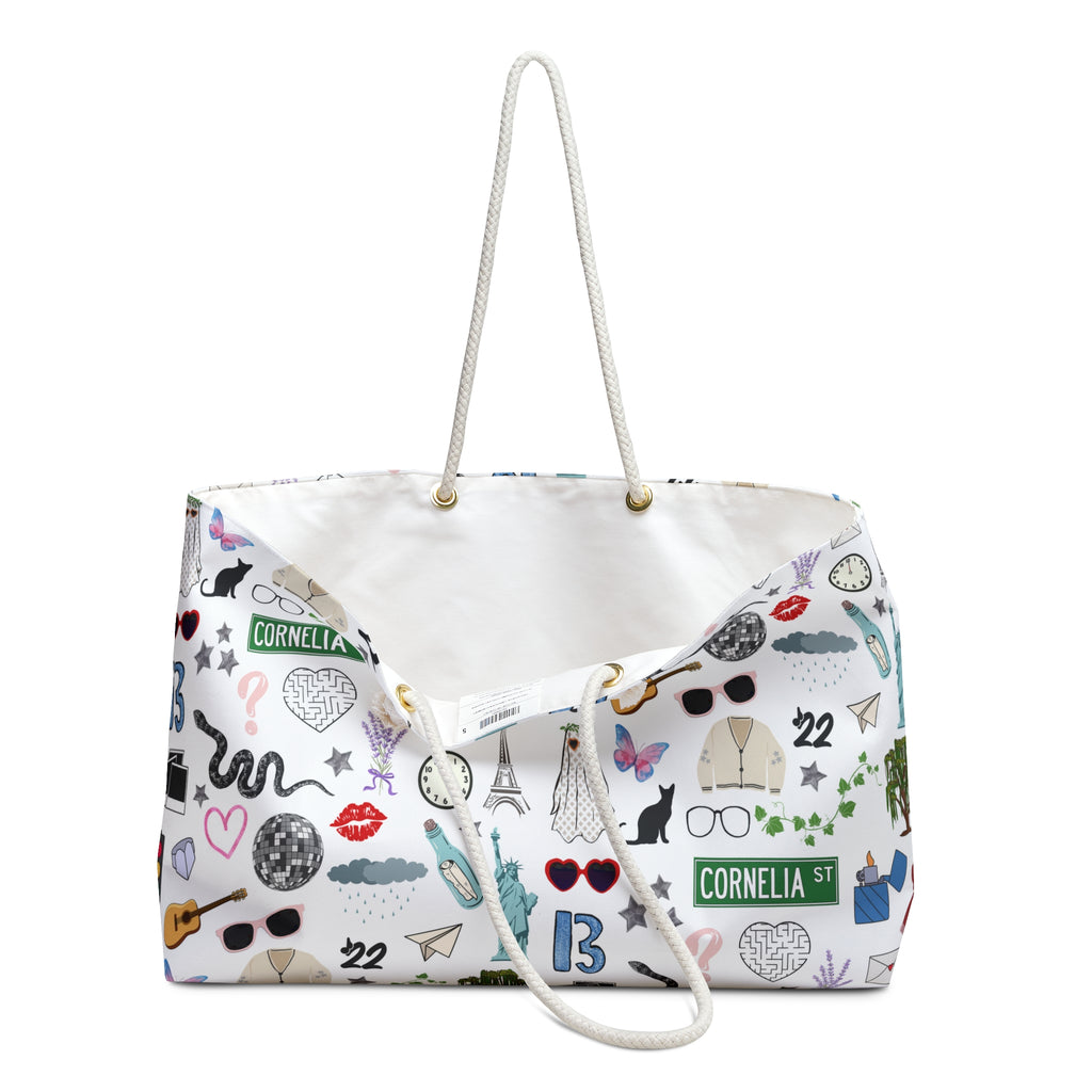 I'll Be Yours for the Weekend Taylor Swift Patterned Weekender Bag –  Buffalovely