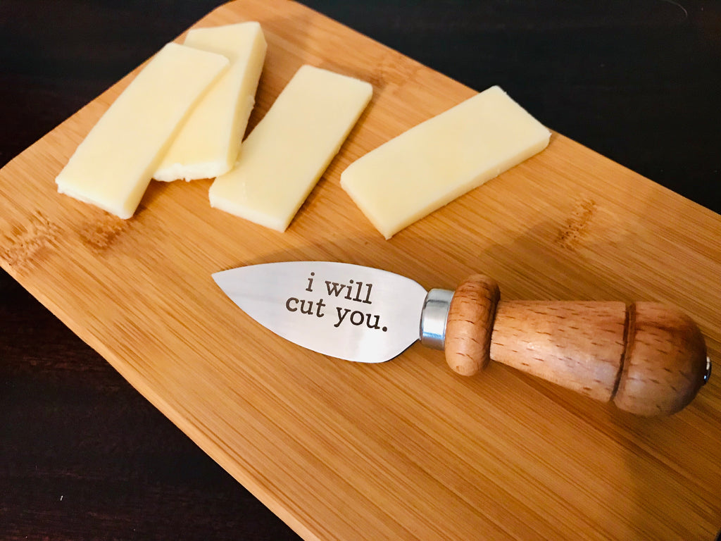 My realtor gave me this knife (?) engraved with her name and number 😒.  It's too big to be a cheese knife, can't figure out what it's for. Will end  up in