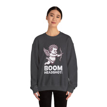 Boom Headshot Cupid's Arrow Valentine's Day Unisex Crewneck Sweatshirt