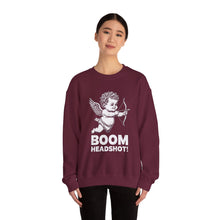 Boom Headshot Cupid's Arrow Valentine's Day Unisex Crewneck Sweatshirt