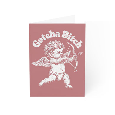 Gotcha Bitch Cupid Valentine Greeting Cards