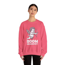 Boom Headshot Cupid's Arrow Valentine's Day Unisex Crewneck Sweatshirt