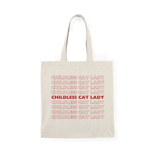 Childless Cat Lady Reusable Cotton Tote Bag