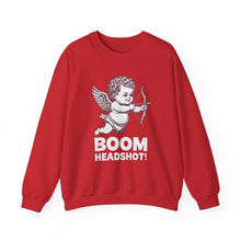 Boom Headshot Cupid's Arrow Valentine's Day Unisex Crewneck Sweatshirt