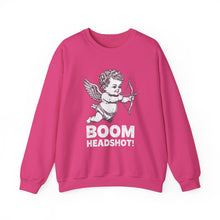 Boom Headshot Cupid's Arrow Valentine's Day Unisex Crewneck Sweatshirt