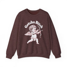 Gotcha Bitch Cupid Violence Valentine's Day Unisex Crewneck Sweatshirt