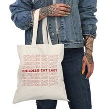 Childless Cat Lady Reusable Cotton Tote Bag