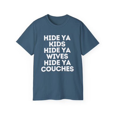 Hide Ya Couches JD Vance Unisex Ultra Soft Cotton Tee