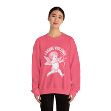 Cupid Craves Violence Valentine's Day Unisex Crewneck Sweatshirt