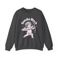 Gotcha Bitch Cupid Violence Valentine's Day Unisex Crewneck Sweatshirt