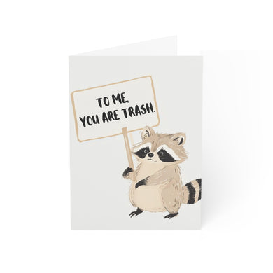 To Me, You Are Trash Raccoon Valentine Greeting Cards