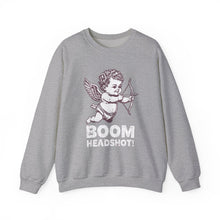 Boom Headshot Cupid's Arrow Valentine's Day Unisex Crewneck Sweatshirt