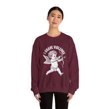 Cupid Craves Violence Valentine's Day Unisex Crewneck Sweatshirt