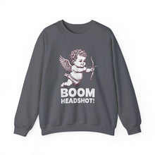 Boom Headshot Cupid's Arrow Valentine's Day Unisex Crewneck Sweatshirt