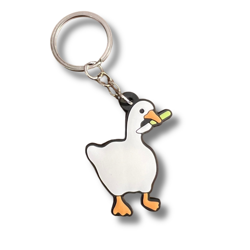 Silicone Keychain- Stabby Goose – Buffalovely