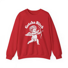 Gotcha Bitch Cupid Violence Valentine's Day Unisex Crewneck Sweatshirt