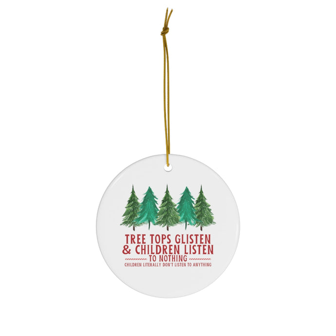 The Treetops Glisten Porcelain Ornament